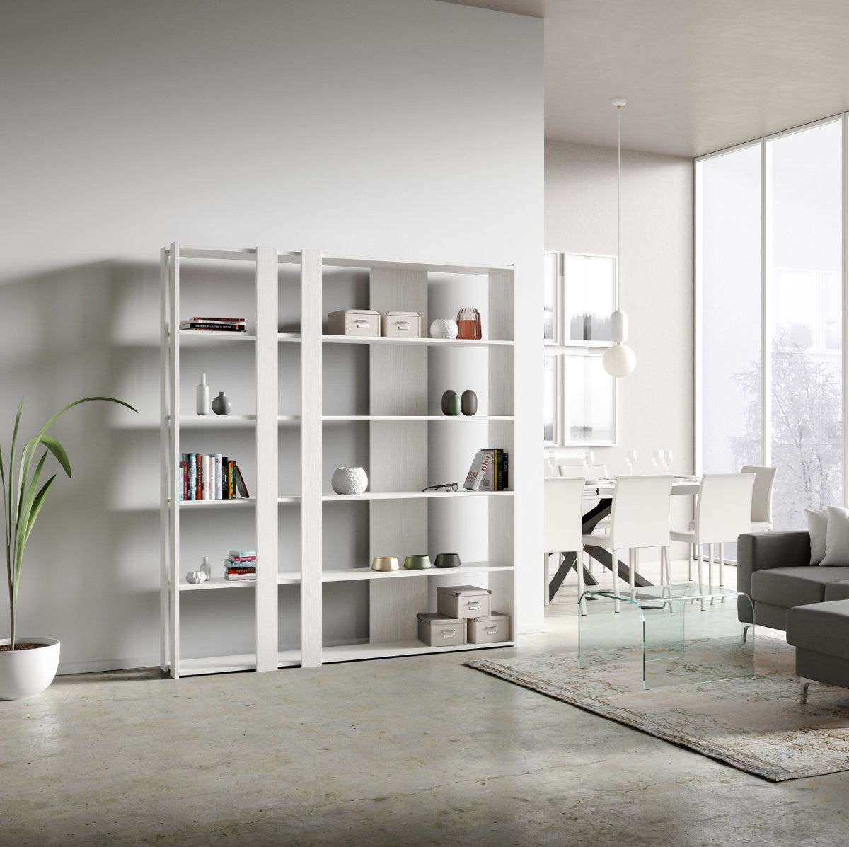 Libreria a muro design moderno Inedditah C