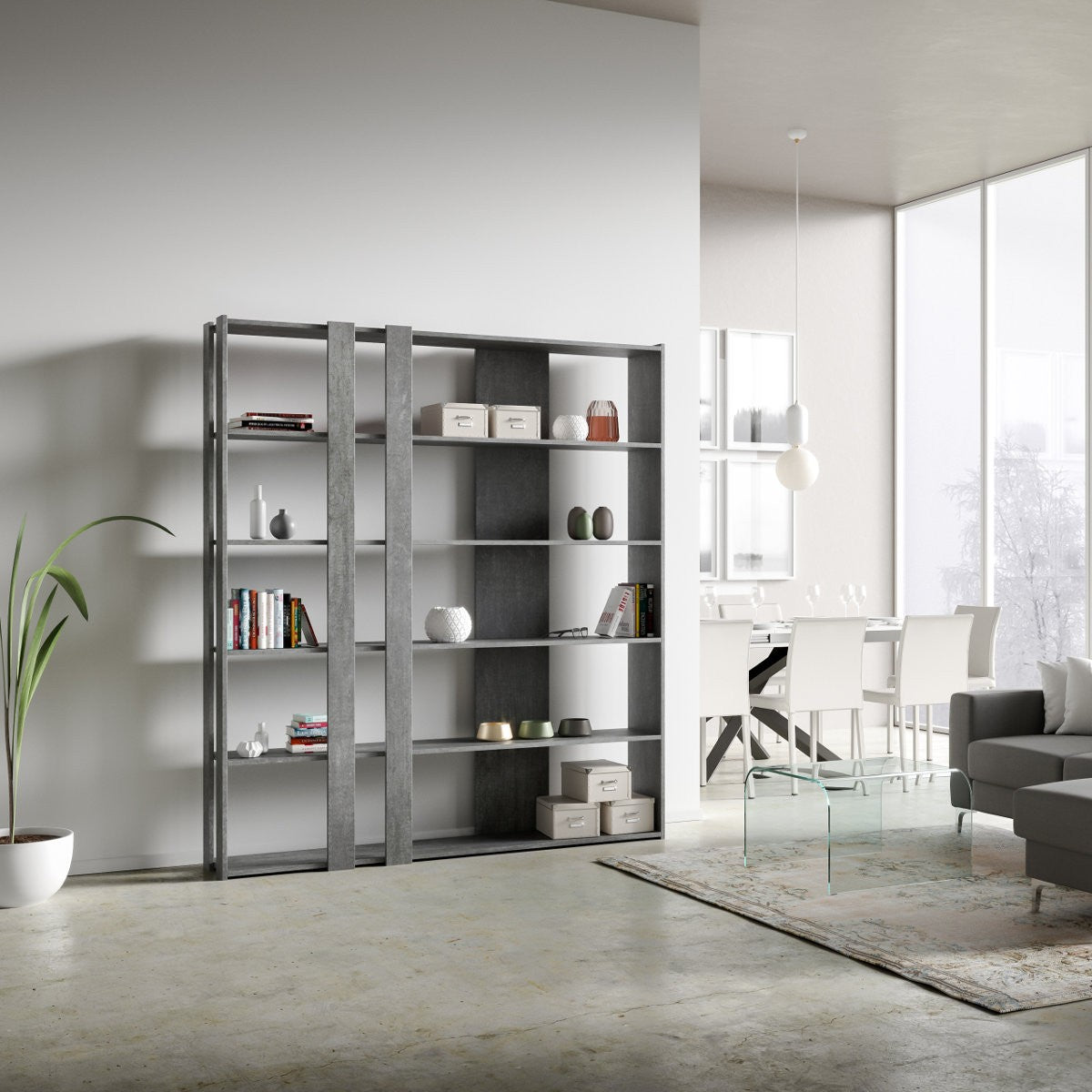 Libreria a muro design moderno Inedditah C