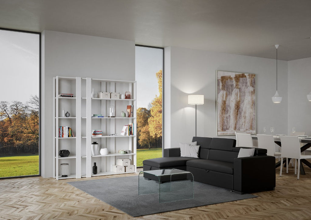 Libreria autoportante a muro in legno Inedditah E