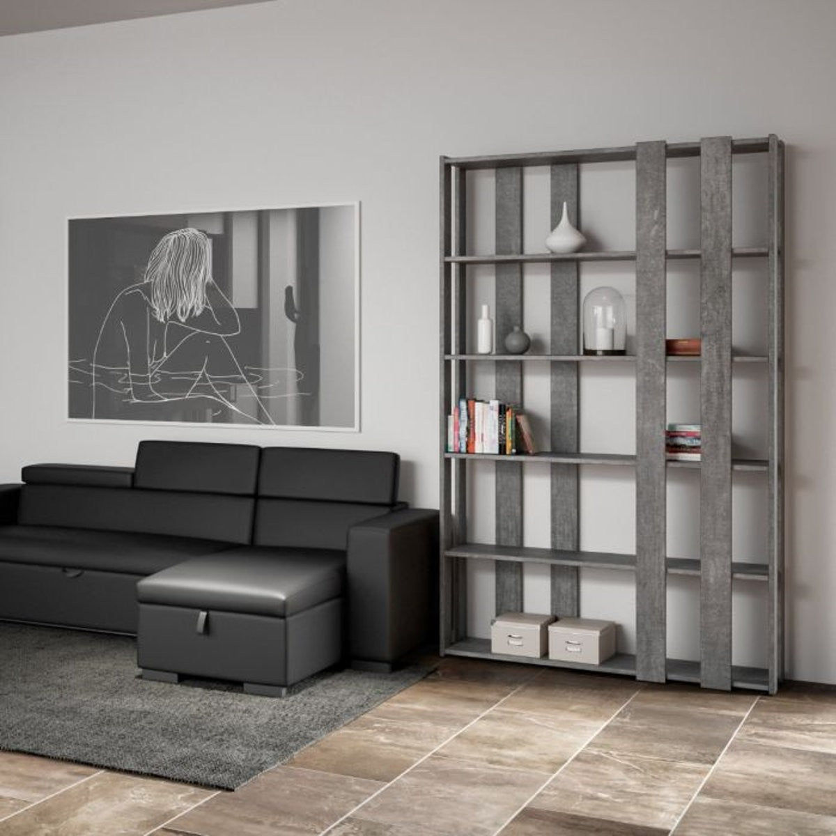 Libreria autoportante design in legno Inedditah E-Small