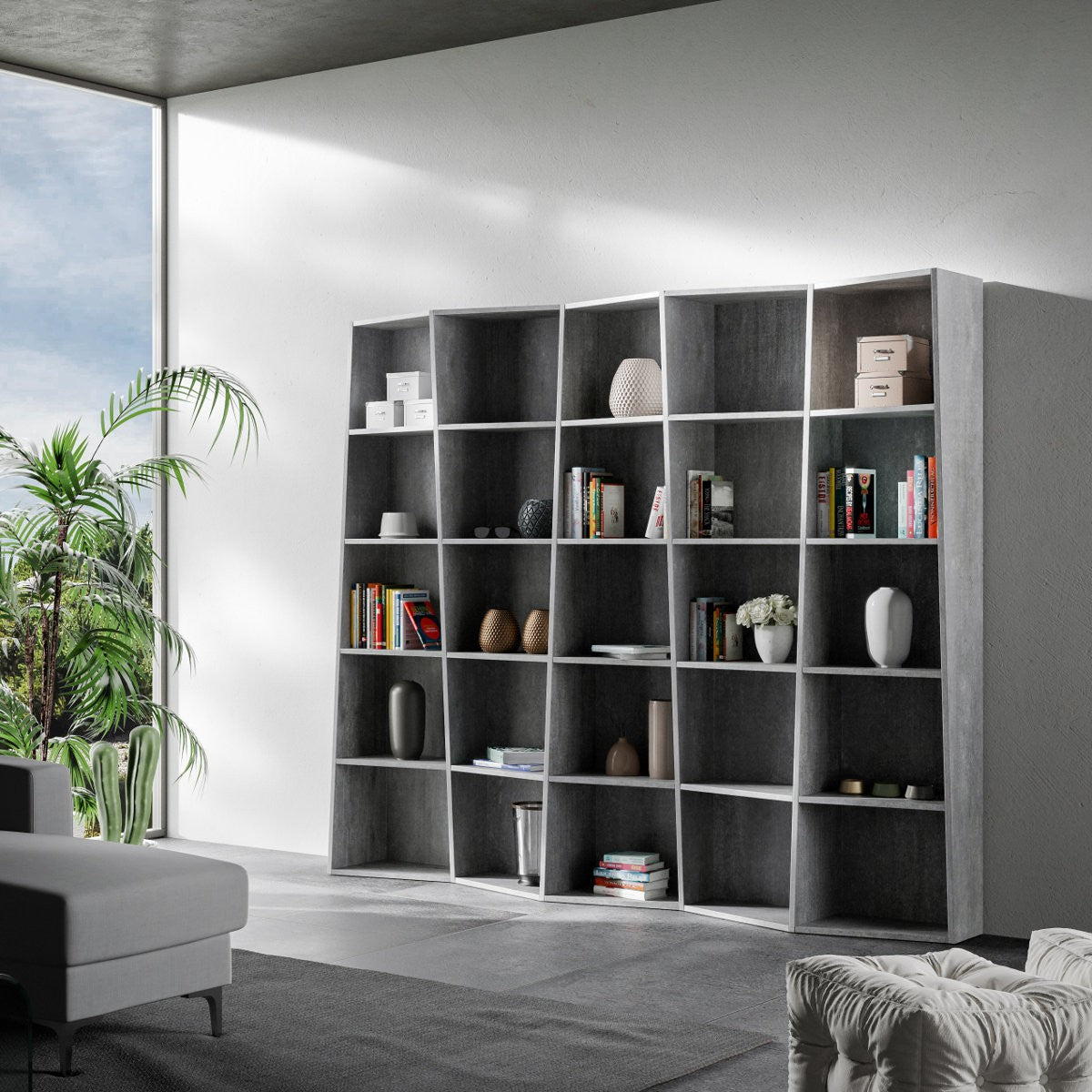 Libreria a muro design moderno Deducha 5