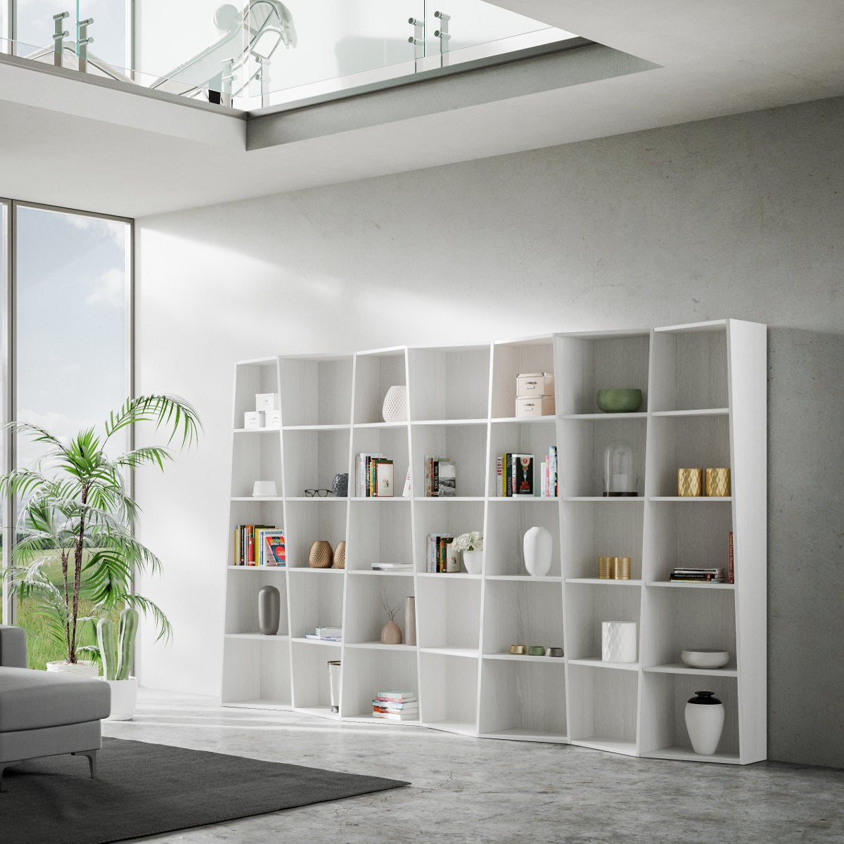 Libreria design moderno a parete Deducha 7