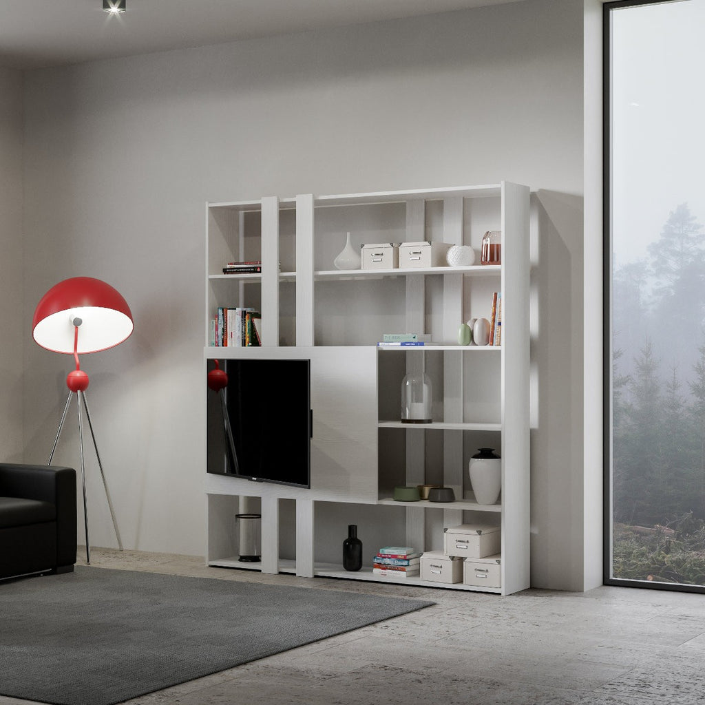 Libreria soggiorno con porta TV Inedditah H
