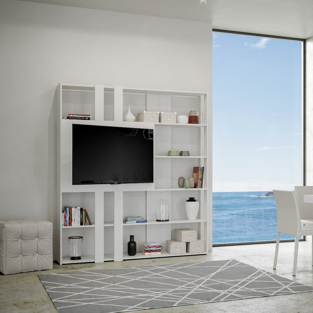 Libreria porta TV in legno Inedditah L