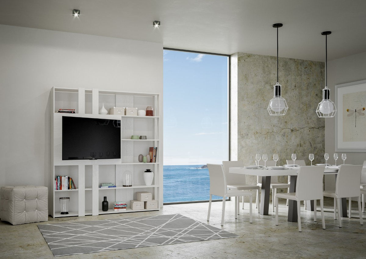 Libreria porta TV in legno Inedditah L