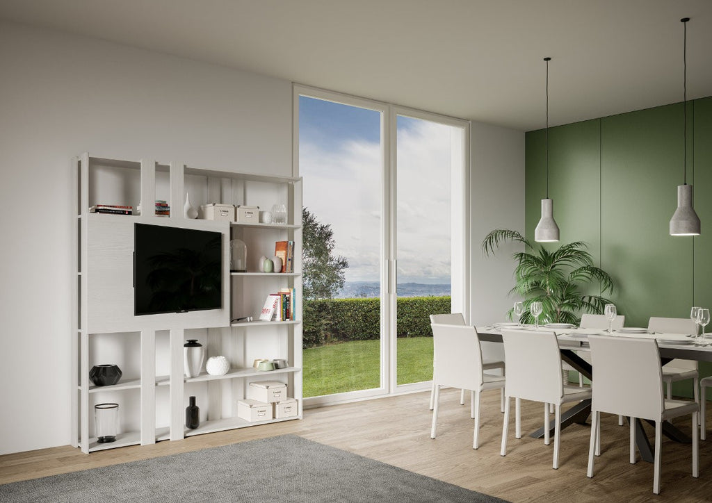 Libreria porta TV per arredamento moderno Inedditah N