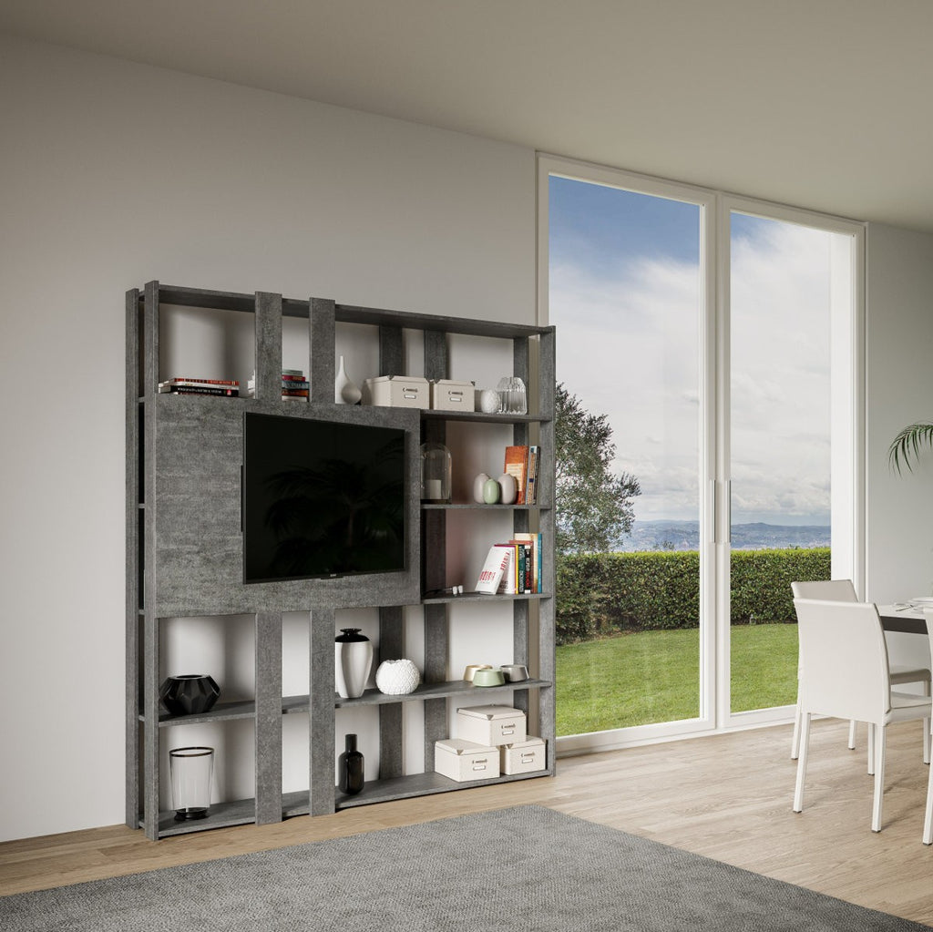 Libreria porta TV per arredamento moderno Inedditah N