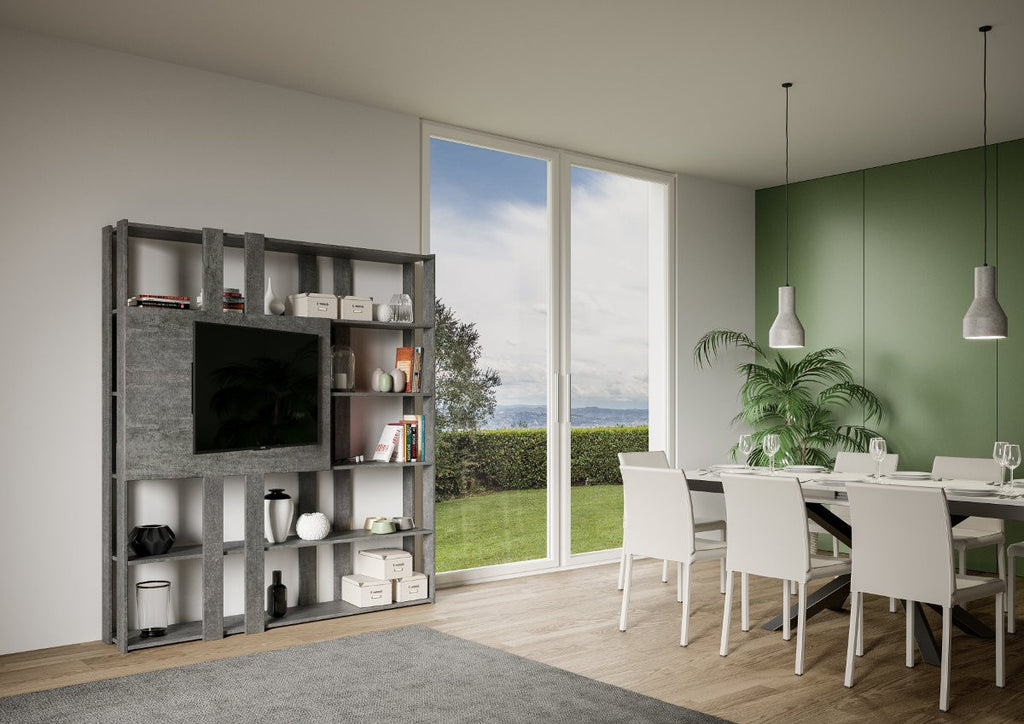 Libreria porta TV per arredamento moderno Inedditah N