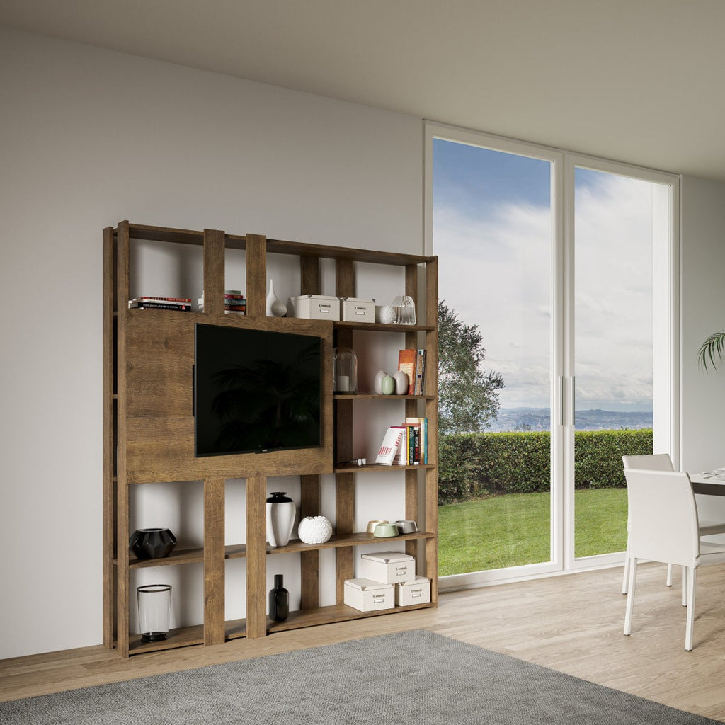 Libreria porta TV per arredamento moderno Inedditah N