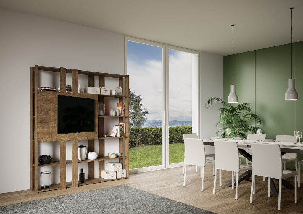Libreria porta TV per arredamento moderno Inedditah N