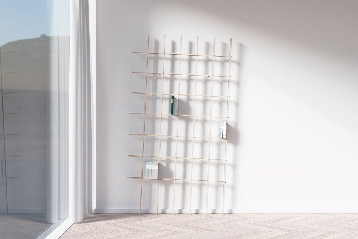 Libreria a giorno in legno Schlagseite
