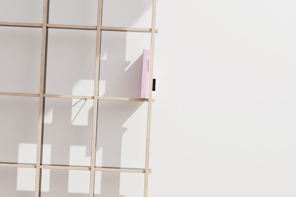 Libreria a giorno in legno Schlagseite
