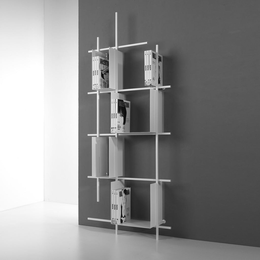 Libreria verticale a muro in metallo Etere comp-3