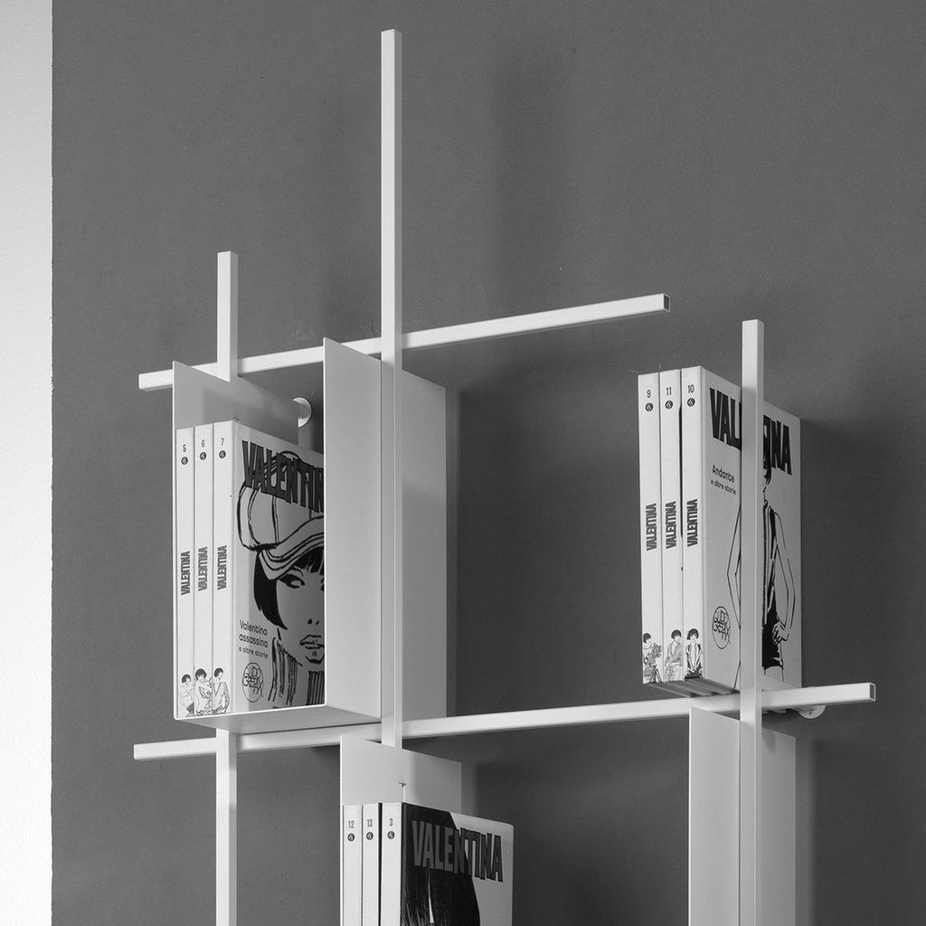 Libreria verticale a muro in metallo Etere comp-3