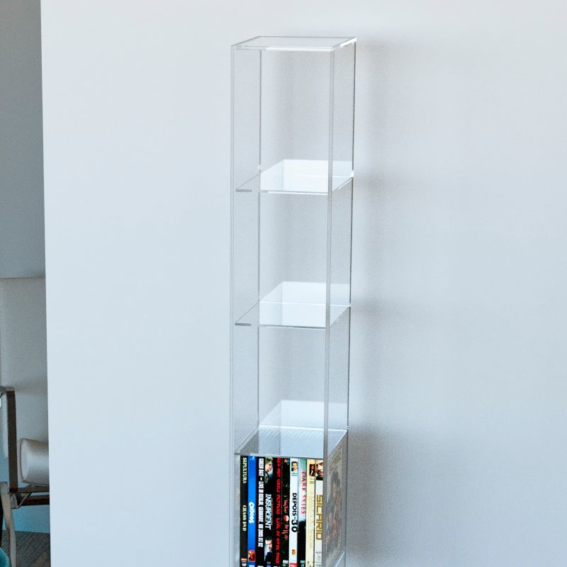 Porta CD a Colonna Slim in Plexiglass | Made in Italy | Dettaglio