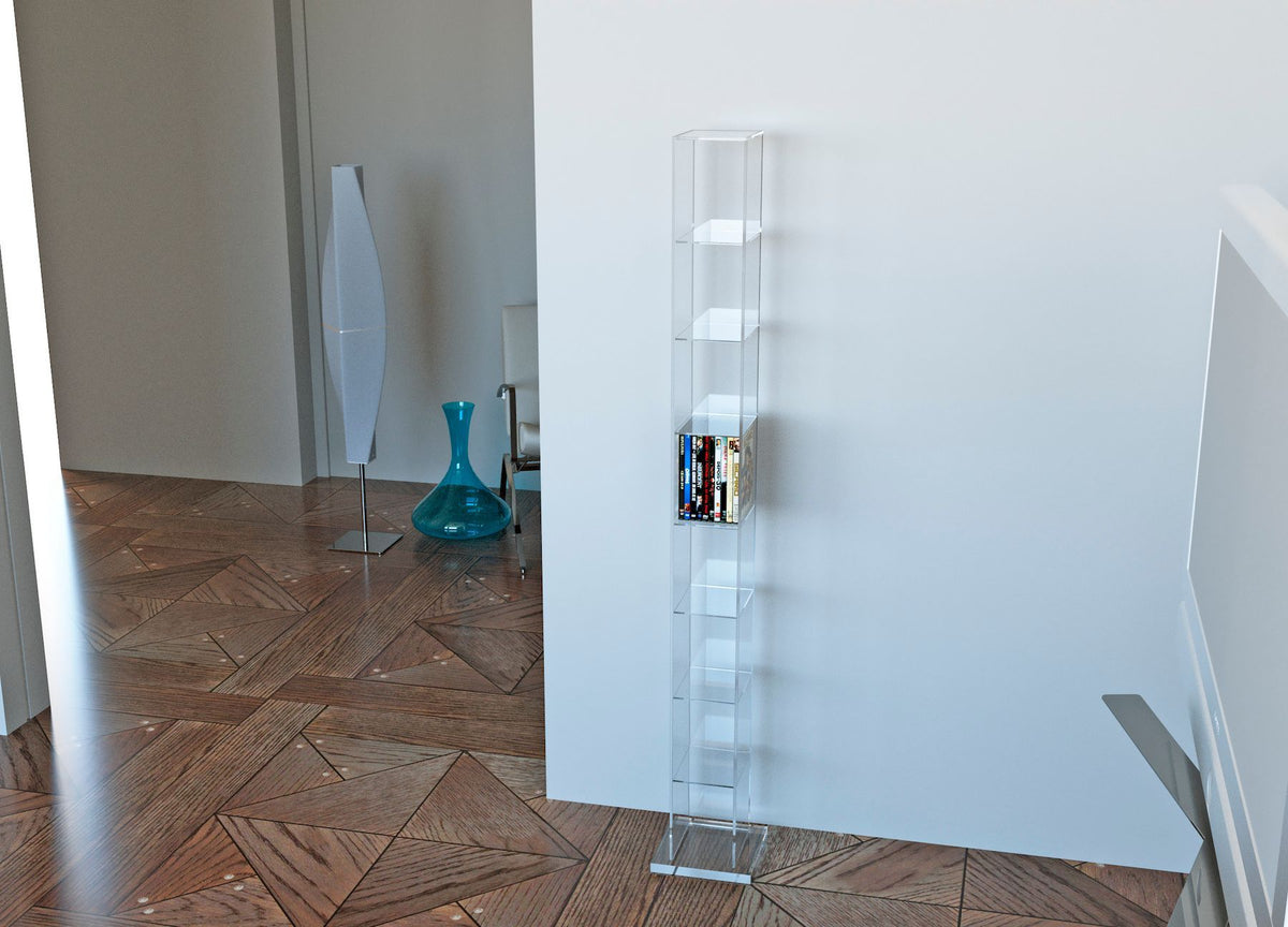 Porta CD a Colonna Slim in Plexiglass | Made in Italy | Ambiente