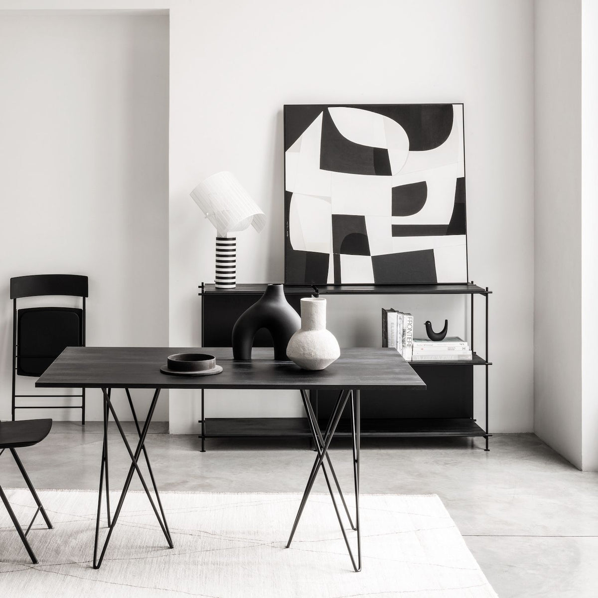 Libreria Bassa Moderna Miyoko 29 | L155 cm | Ambientata soggiorno