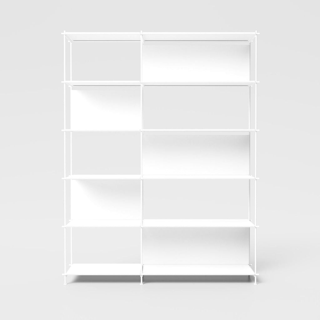 Libreria Bifacciale Divisoria Miyoko Moderna – H200 cm | Colore Bianco