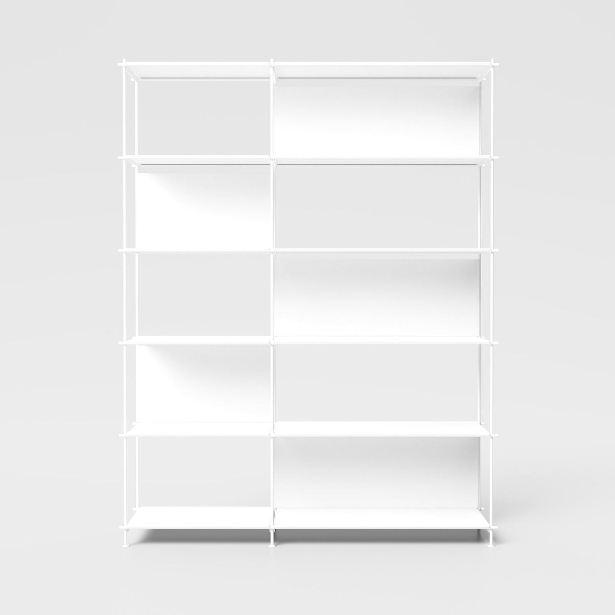 Libreria Bifacciale Divisoria Miyoko Moderna – H200 cm | Colore Bianco