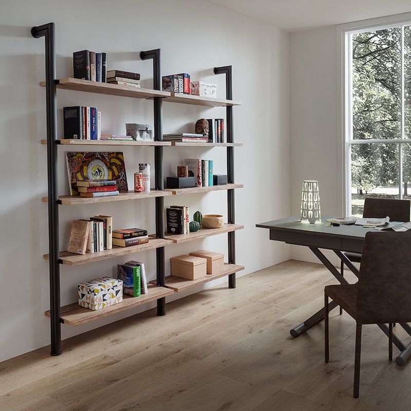 Libreria Componibile Kimberly a Parete in Alluminio e HPL