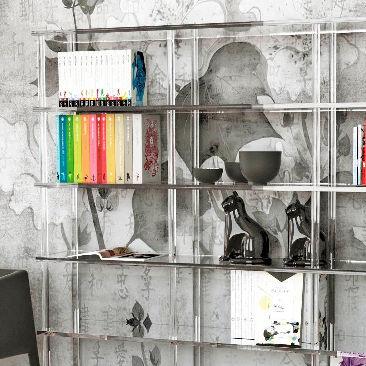 Libreria Lauren in Plexiglass Trasparente | Design | Dettaglio