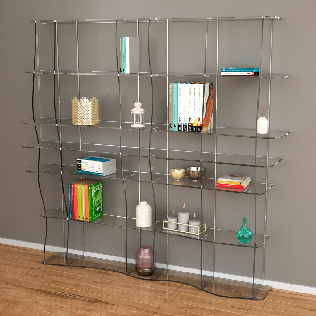 Libreria in Plexiglass Trasparente Ocean | Design Moderno