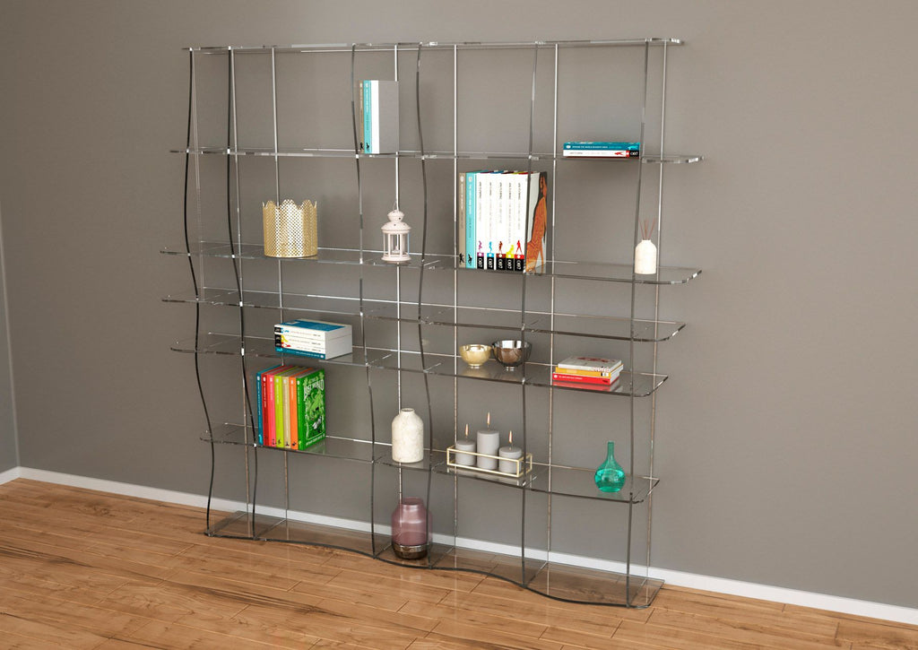 Libreria in Plexiglass Trasparente Ocean | Soggiorno moderno