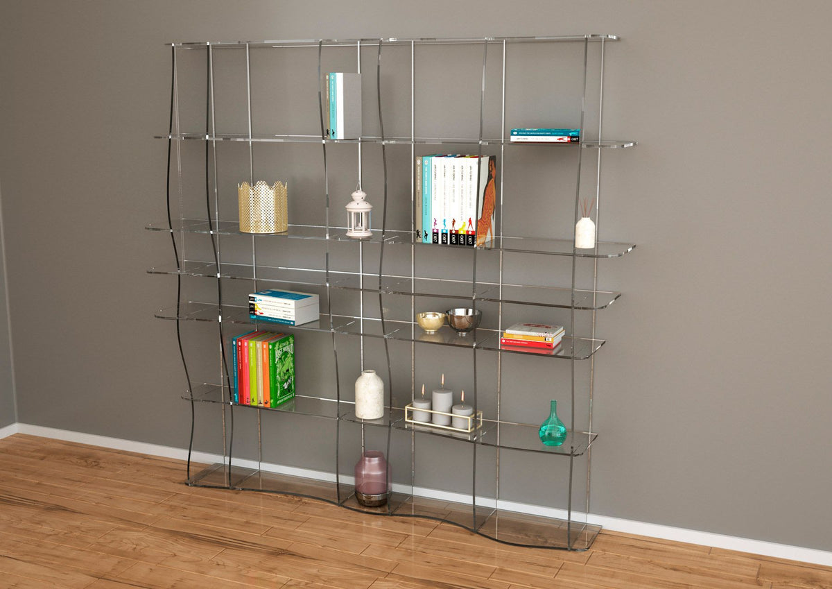 Libreria in Plexiglass Trasparente Ocean | Soggiorno moderno