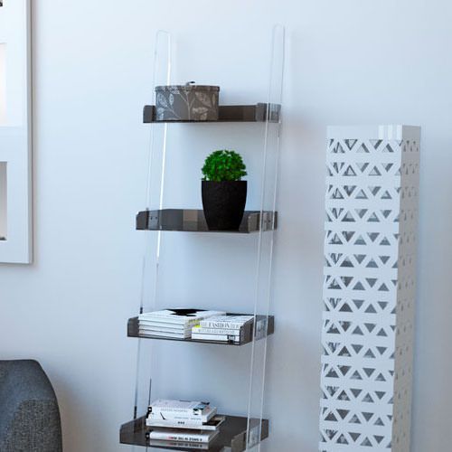Libreria a Colonna Breval in Plexiglass con 5 Ripiani