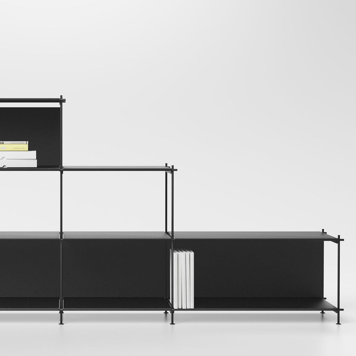 Libreria a Scala Miyoko 41 | Design Moderno 305 cm | Dettaglio base