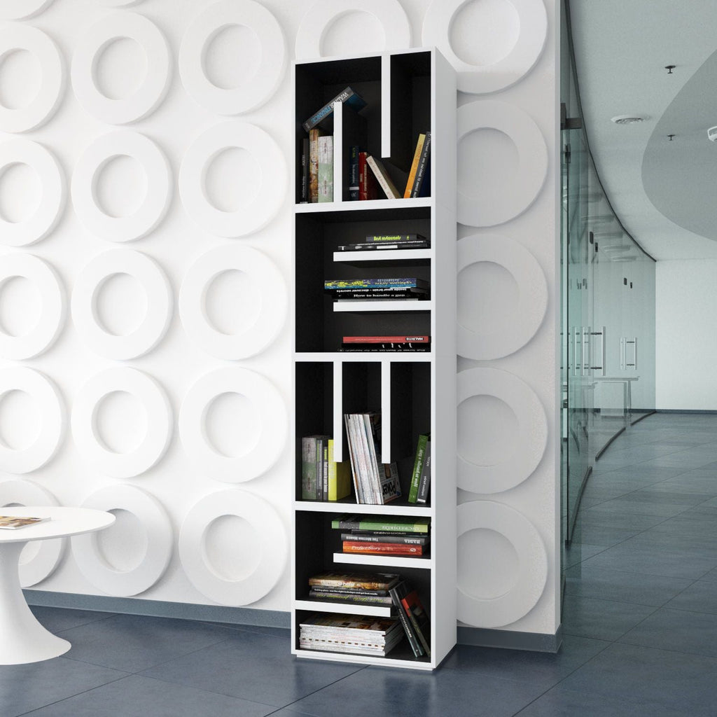 Libreria a colonna componibile con 4 cubi ABC NEWS