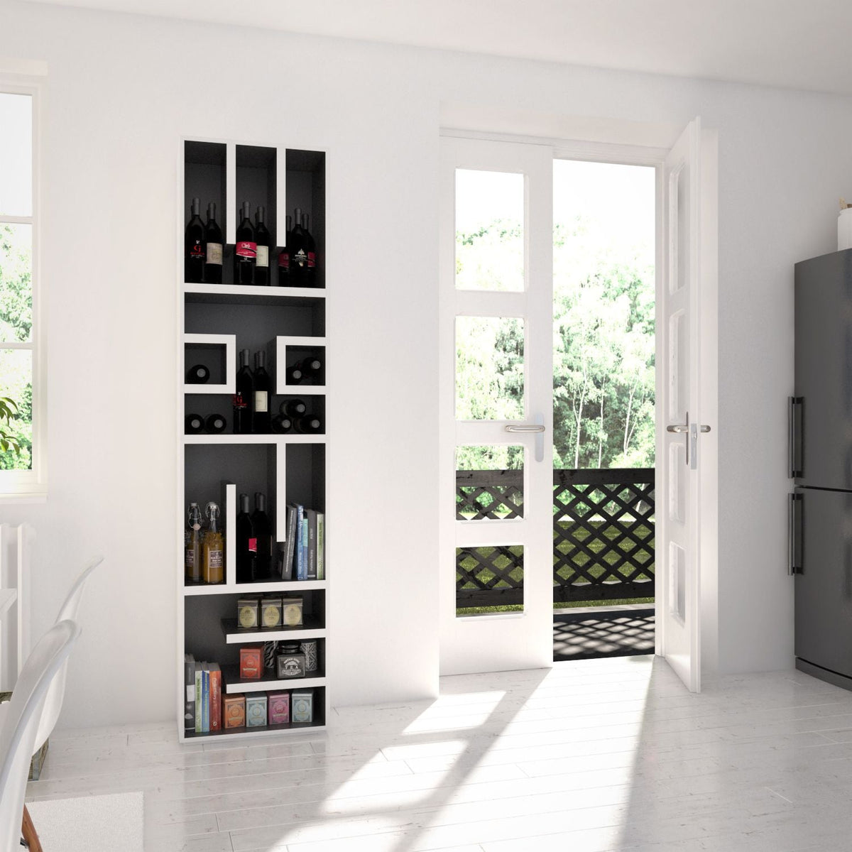 Libreria a colonna con 4 cubi componibili ABC WINE