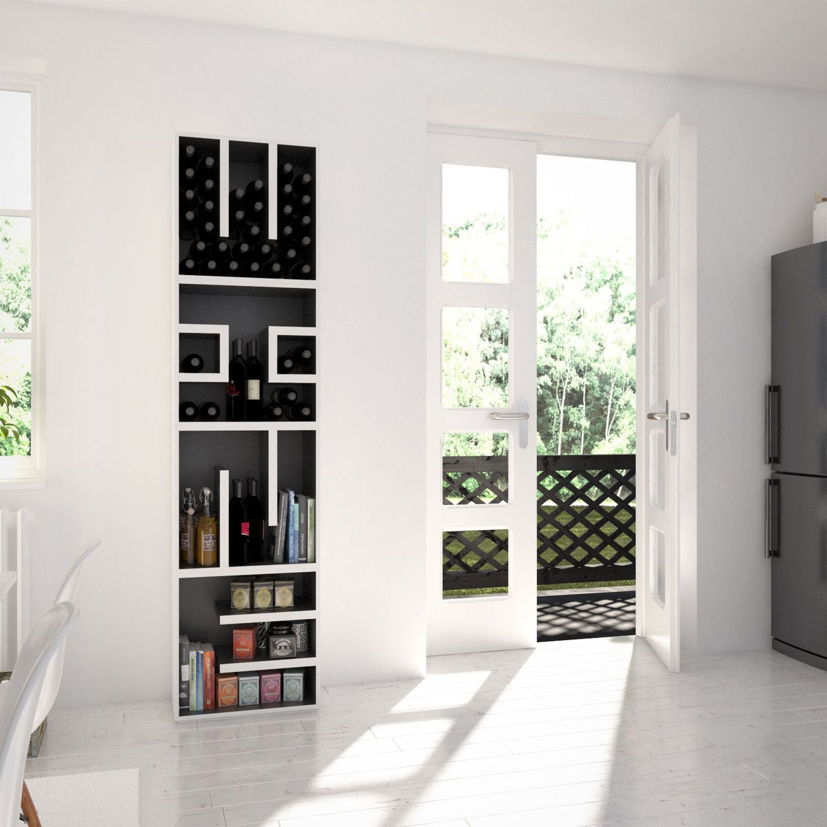 Libreria a colonna con 4 cubi componibili ABC WINE