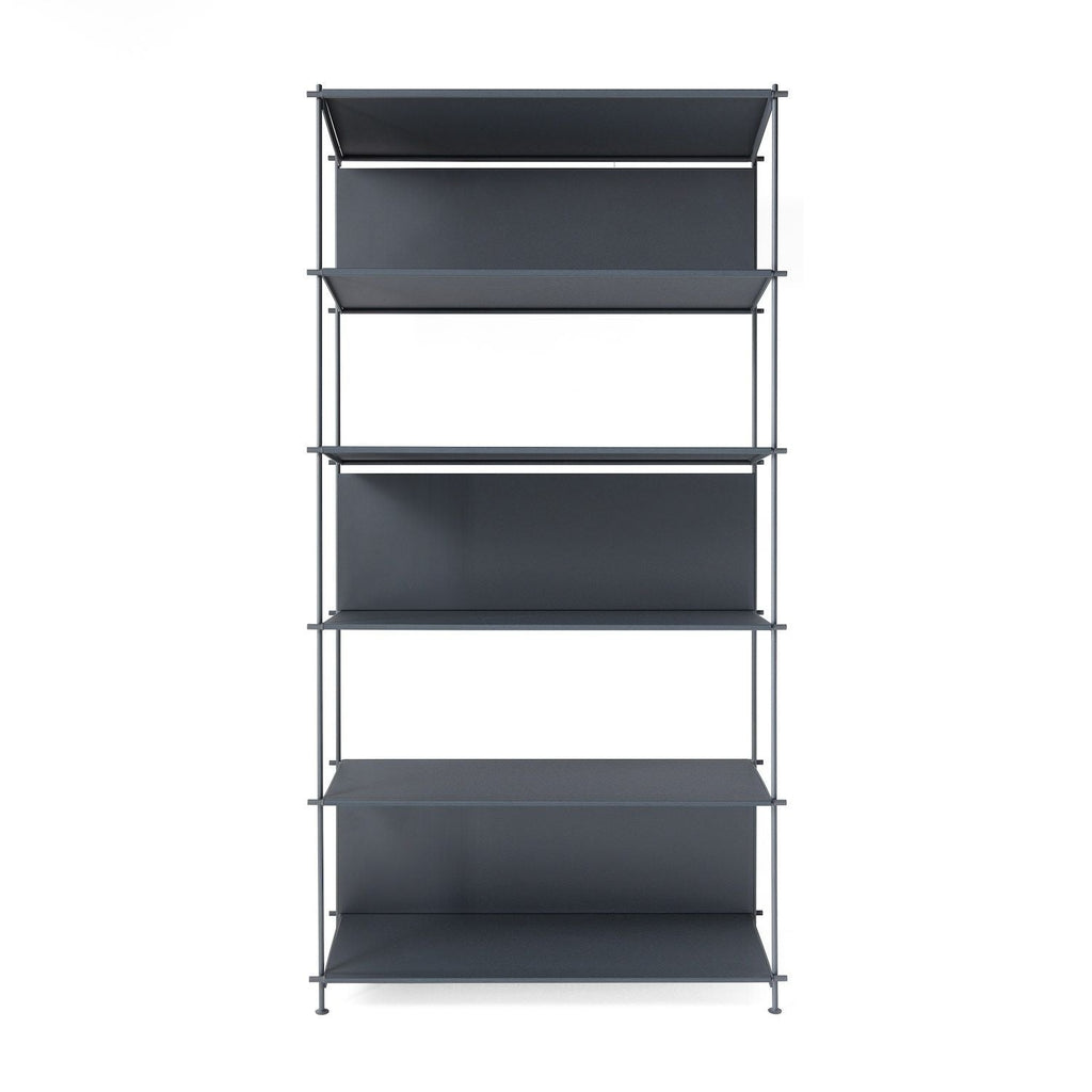 Libreria a colonna moderna Miyoko C - L90 × H202 cm - Blu sabbiato