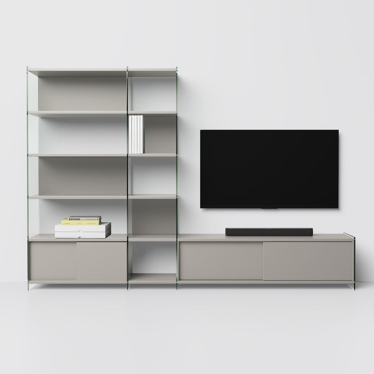 Libreria parete attrezzata con porta TV Tibor Comp33