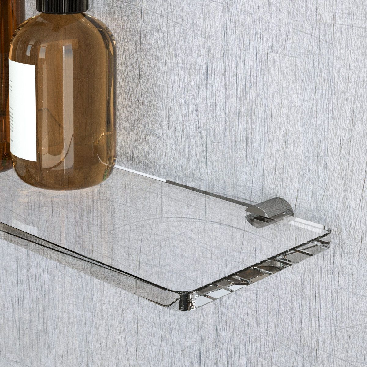Mensola Amber in Plexiglass Trasparente | 30-60 cm | Dettaglio