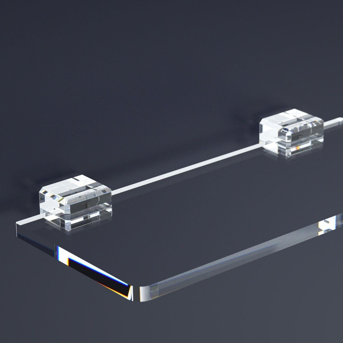 Mensola April in Plexiglass Trasparente con Supporti Invisibili