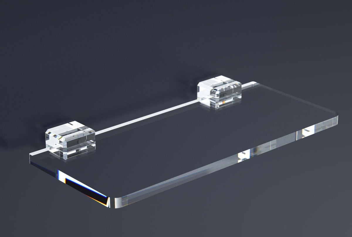 Mensola April in Plexiglass Trasparente con Supporti Invisibili | Ambiente