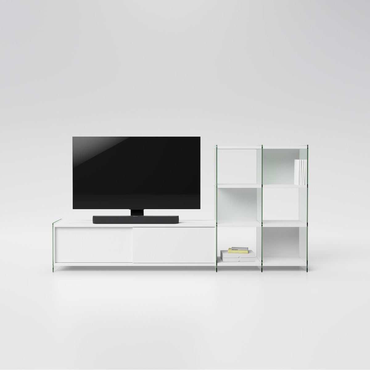 Parete attrezzata porta TV con libreria Tibor Comp32