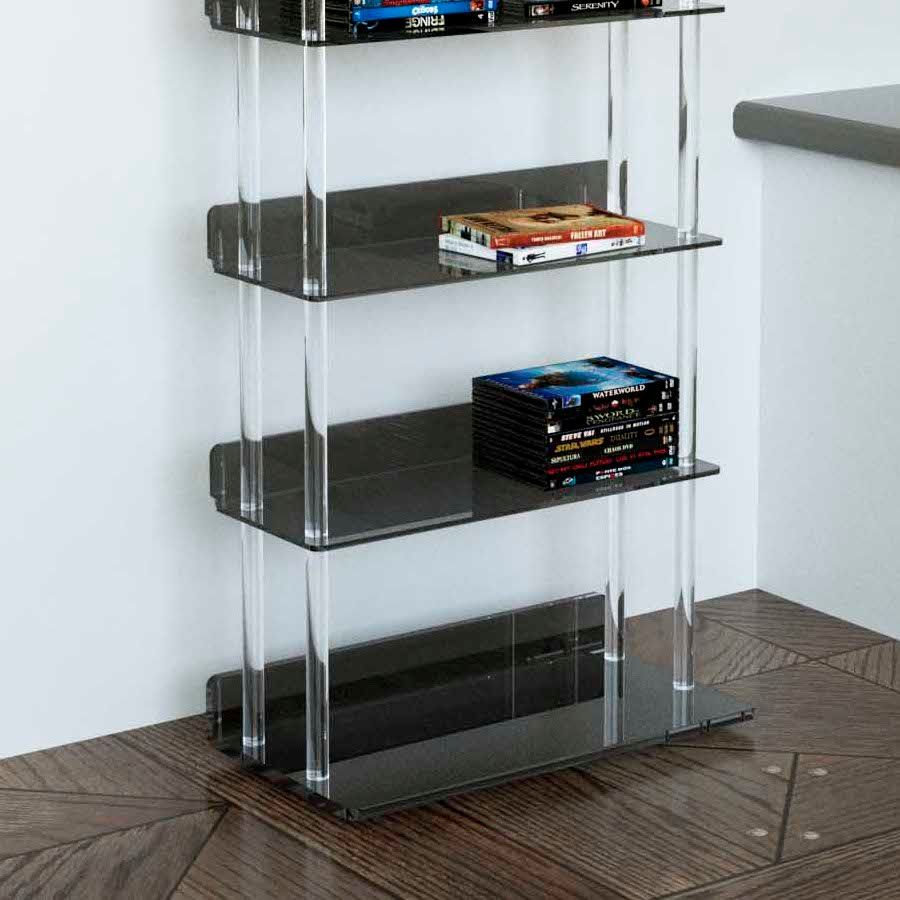 Porta CD e DVD Visio in Plexiglass – 2 Altezze e 4 Finiture | Dettaglio base