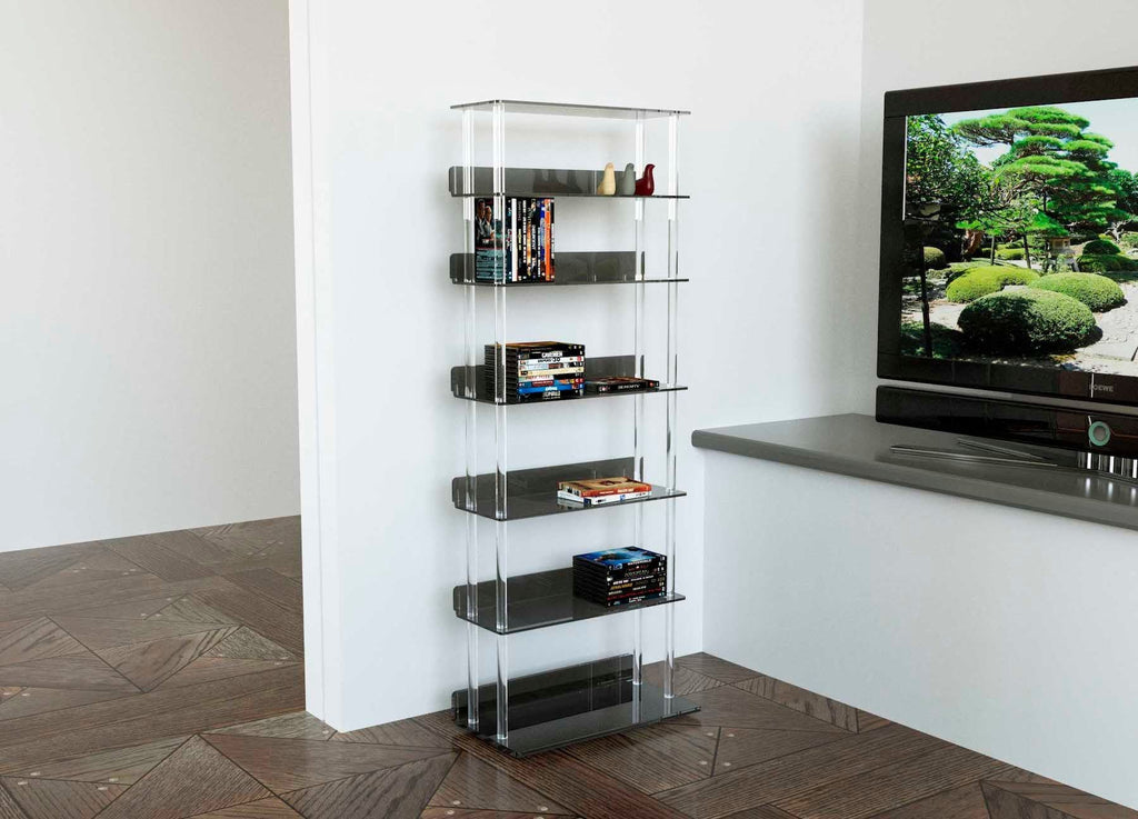 Porta CD e DVD Visio in Plexiglass – 2 Altezze e 4 Finiture | Ambiente