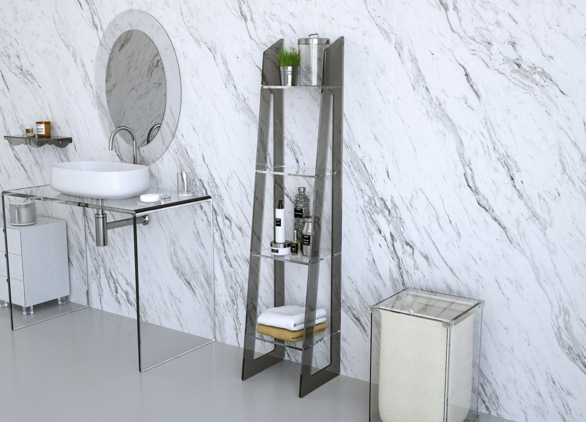 Scaffale Kadou in Plexiglass | 4 Ripiani Salvaspazio | Bagno