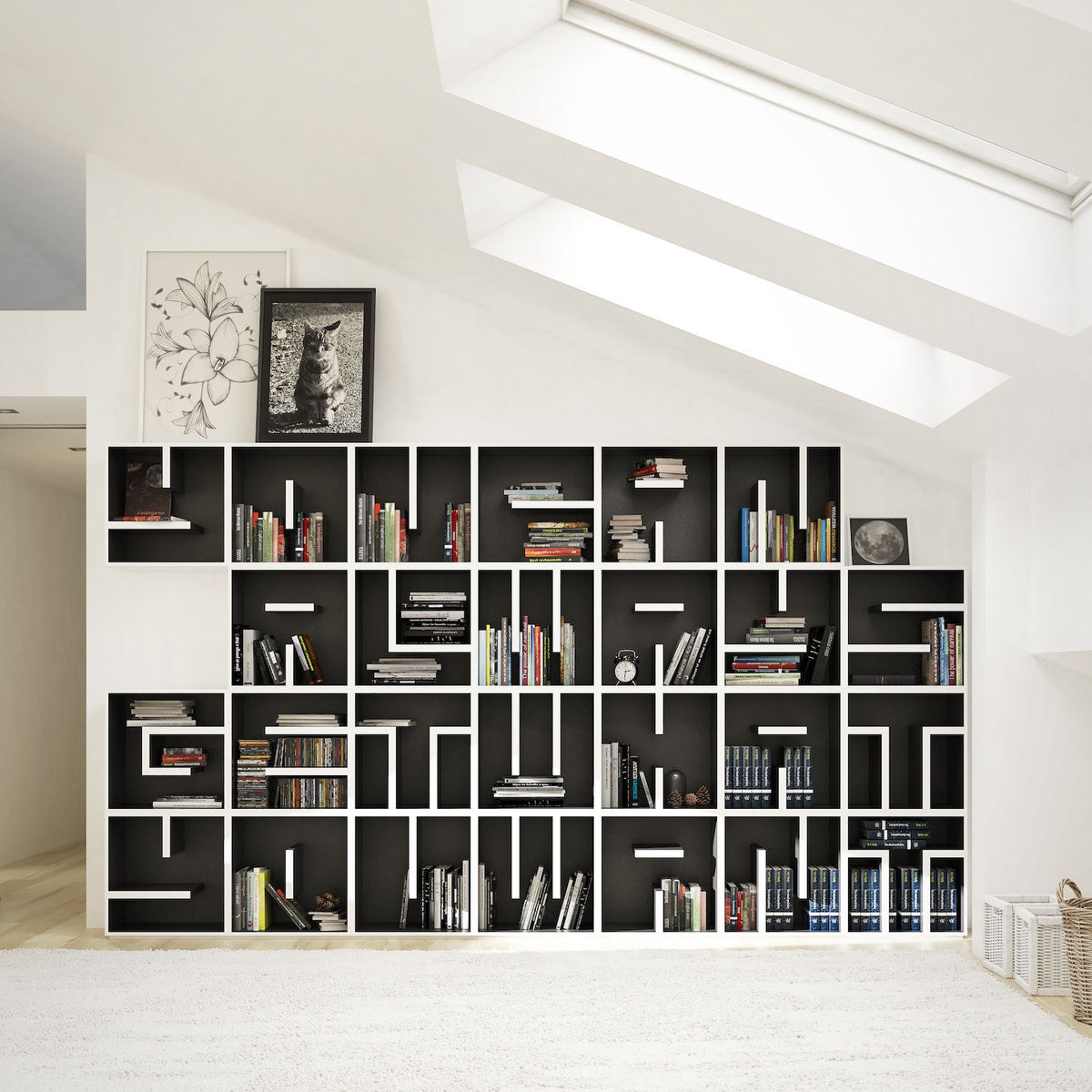 Libreria componibile a cubi da parete ABC YCAGWYW