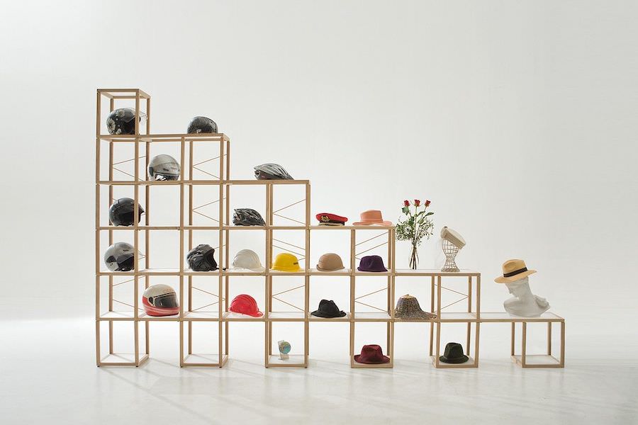 Libreria divisoria componibile e modulare Castelli