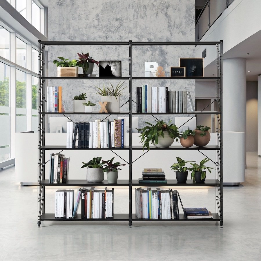 Libreria divisoria bifacciale Melker 32