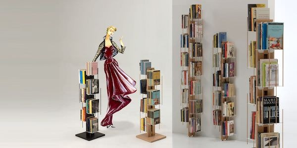 Le librerie a colonna di design firmate Le Zie di Milano: stile e funzionalità